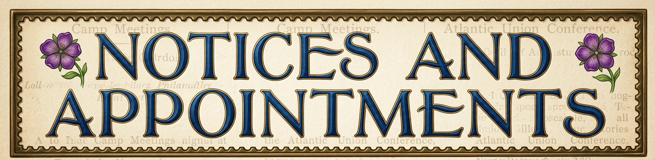 NOTICES AND APPOINTMENTS