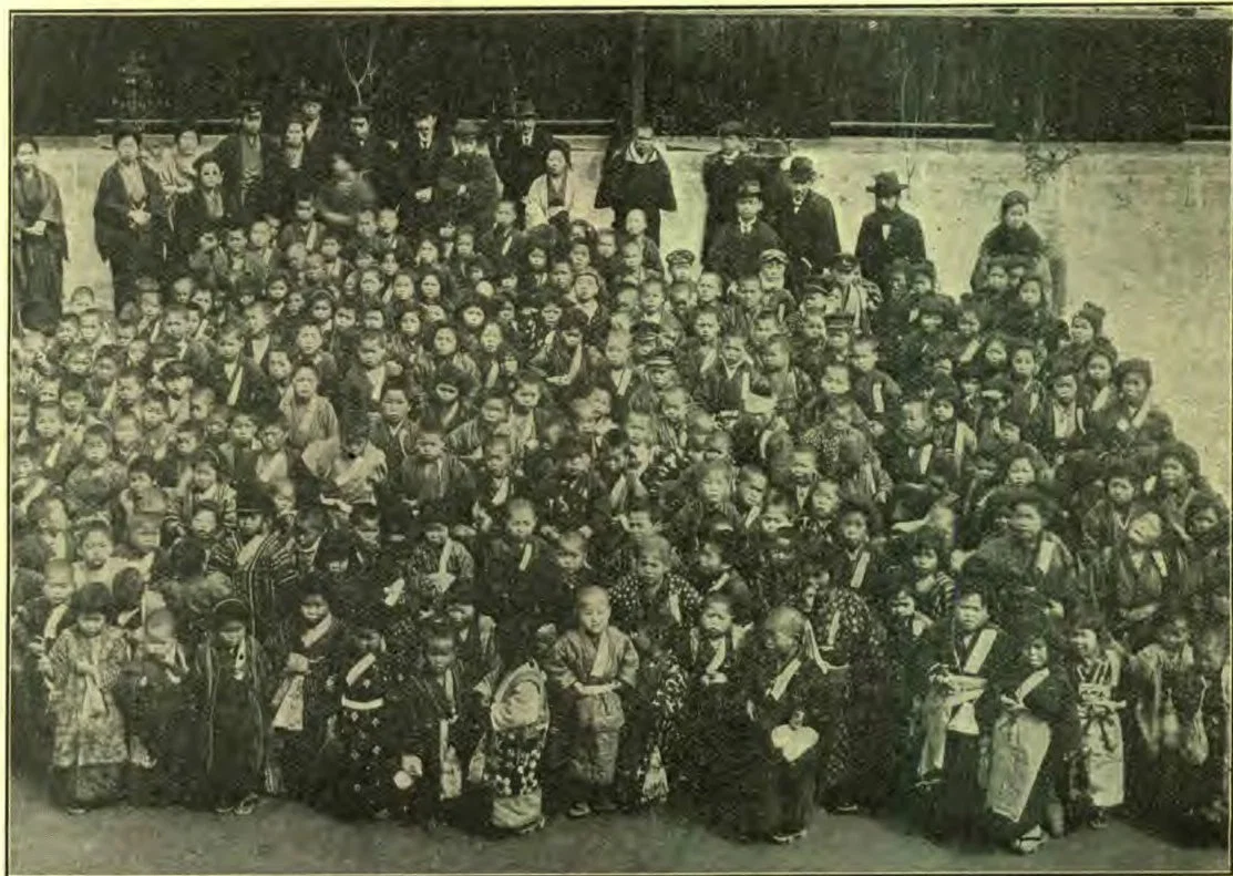 An Installment of Famine Children Just Arrived at the Orphanage.