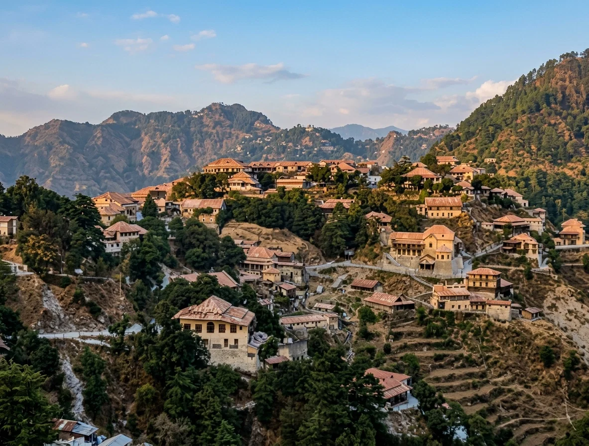 GENERAL VIEW OF THE VILLAGE OF MUSSOORIE, INDIA, NEAR WHICH ONE OF OUR MEDICAL MISSIONS IS LOCATED