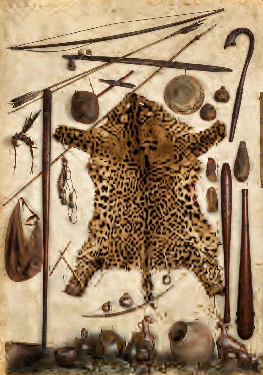 Weapons, etc., of an Argentine Indian.