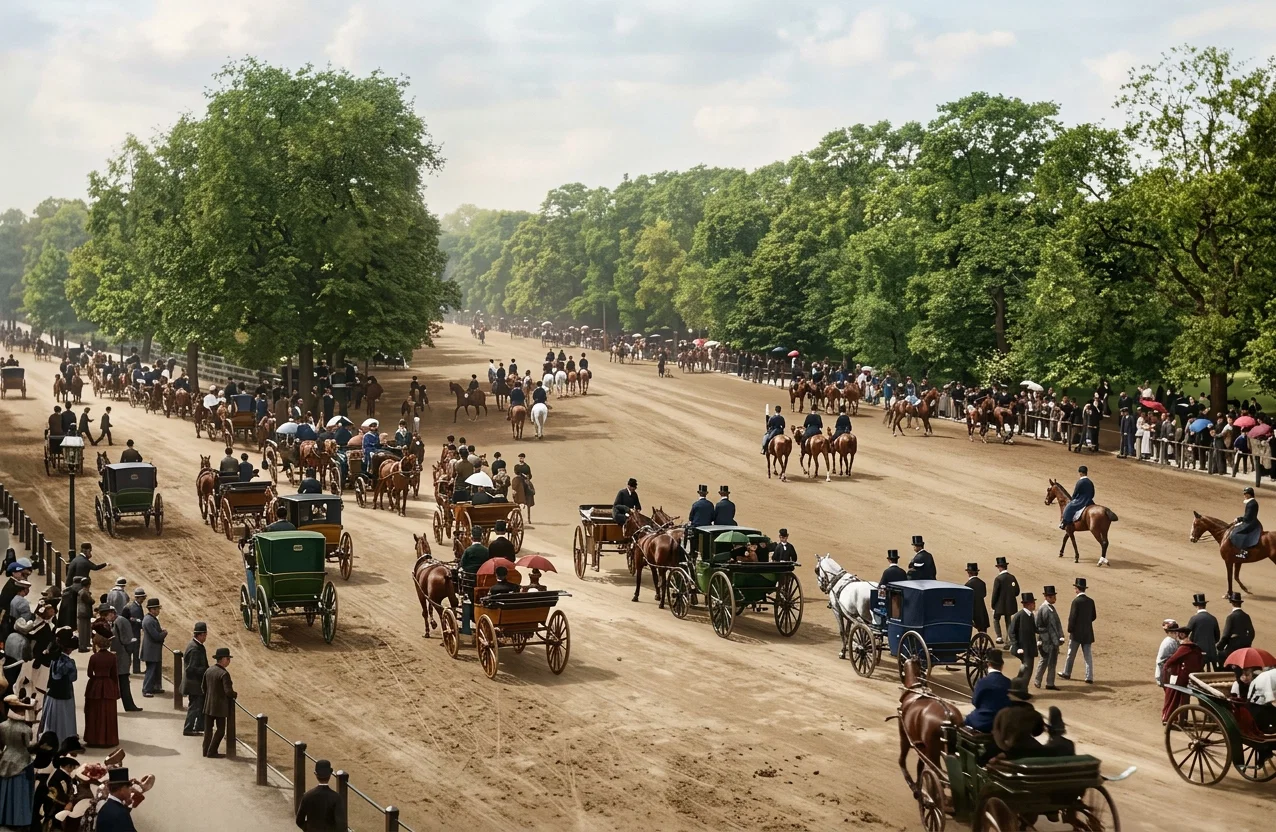 Rotten Row, Hyde Park, London.