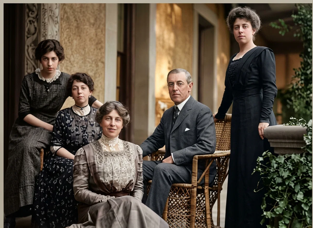 PRESIDENT WOODROW WILSON AND FAMILY