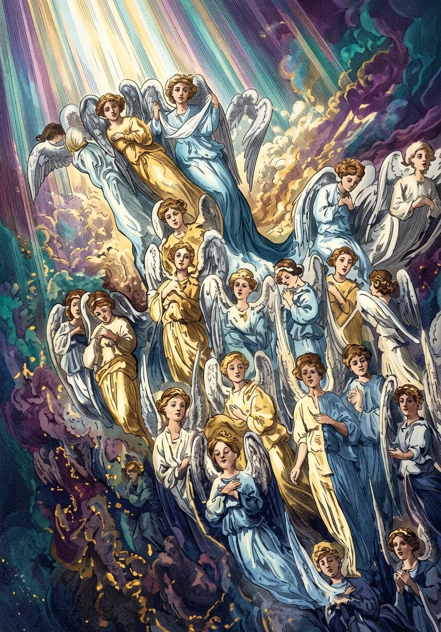 “The chariots of God are twenty thousand, even many thousands of angels.”
