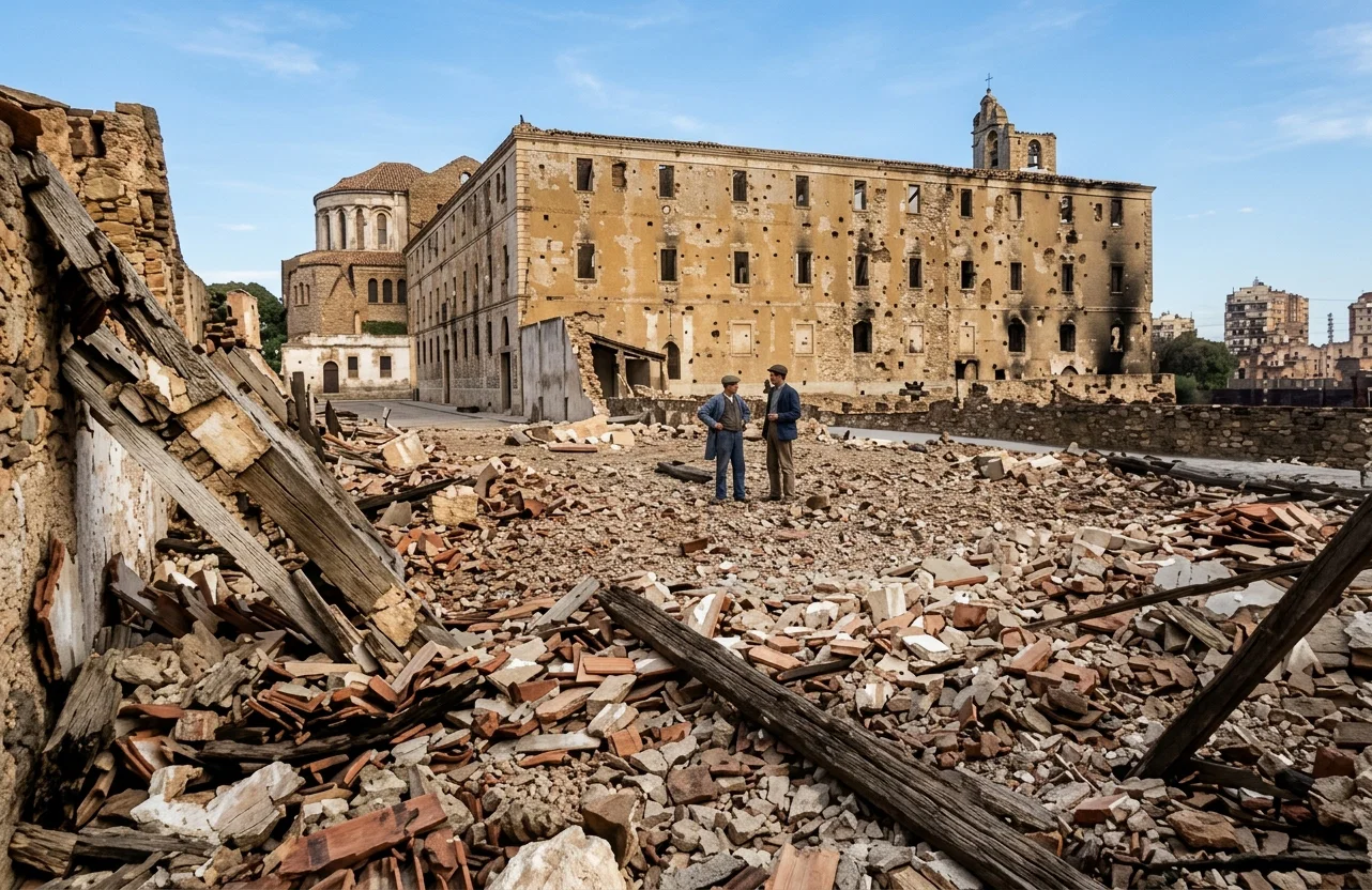 RUINS OF A CATHOLIC MISSION AND COLLEGE, AT BARCELONA