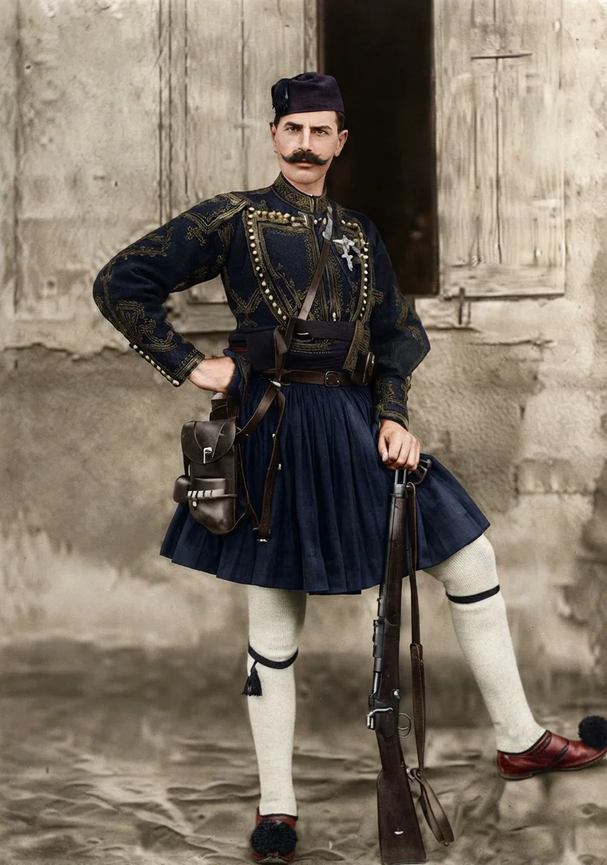 Paul Melas. Member of a wealthy and prominent Greek family of Athens, who went to Macedonia as captain of a Greek band to fight Bulgarians. He was shot by Turkish soldiers, whose informer was a Bulgarian, on the night of Oct. 13, 1904. He raised his own company of warriors, and fitted it out at his own expense, that he might aid in protecting his oppressed countrymen in Macedonia. He is now a national hero, and all but worshiped in every peasant's cot.