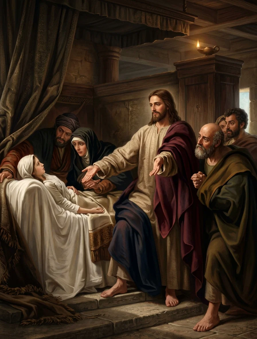 “Damsel (I say unto thee), arise; and straightway the damsel arose, and walked.” Mark 5:41, 42.