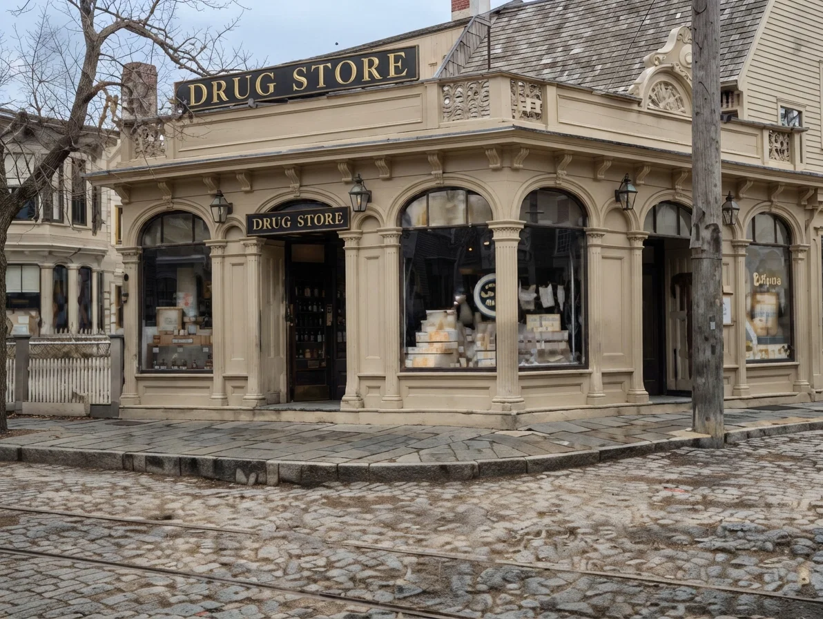 Photo by the editor, March 2, 1904. House Originally Built by Roger Williams in 1634. Used in the Trials of "Witches," 1692; now a Drug Store.