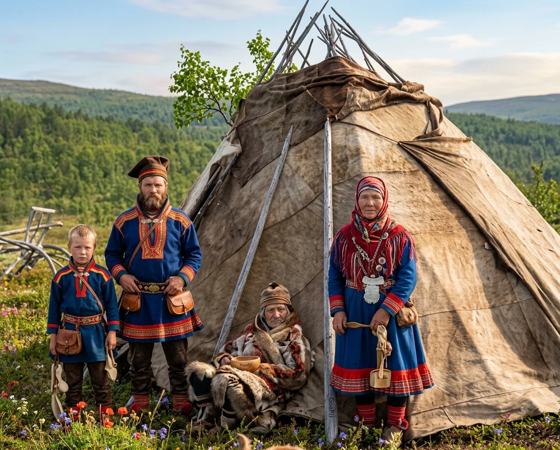 Typical Lapland Family and Summer Residence.