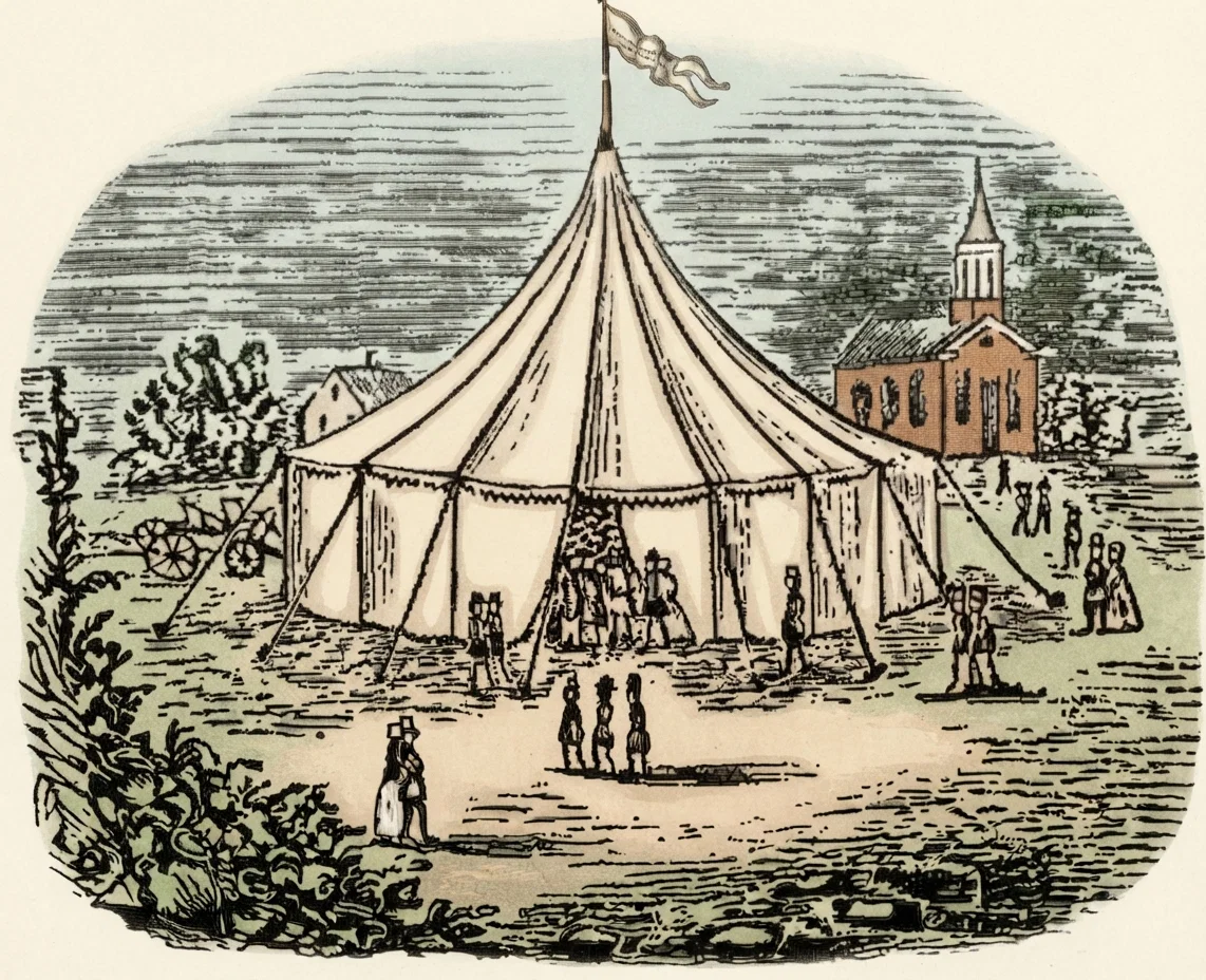 TENT MEETING.