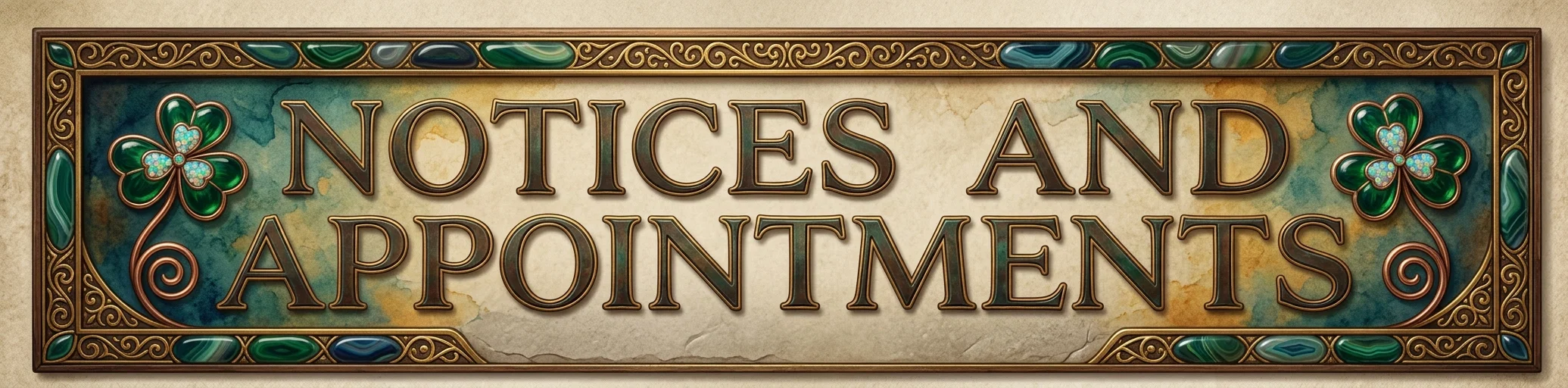 NOTICES AND APPOINTMENTS