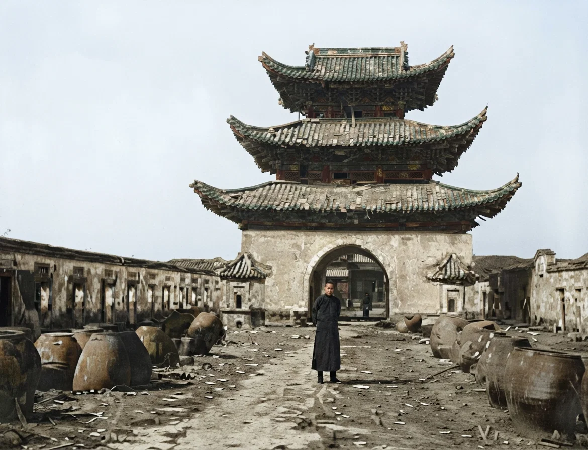 6. The old examination halls in which the students were locked for days at a time, food being passed in through a small door; now fast crumbling into decay.