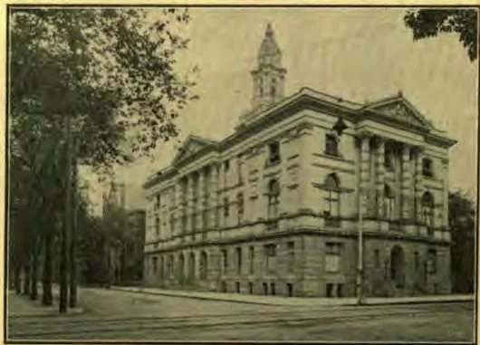 City Hall of Elmira, where the trial was held.