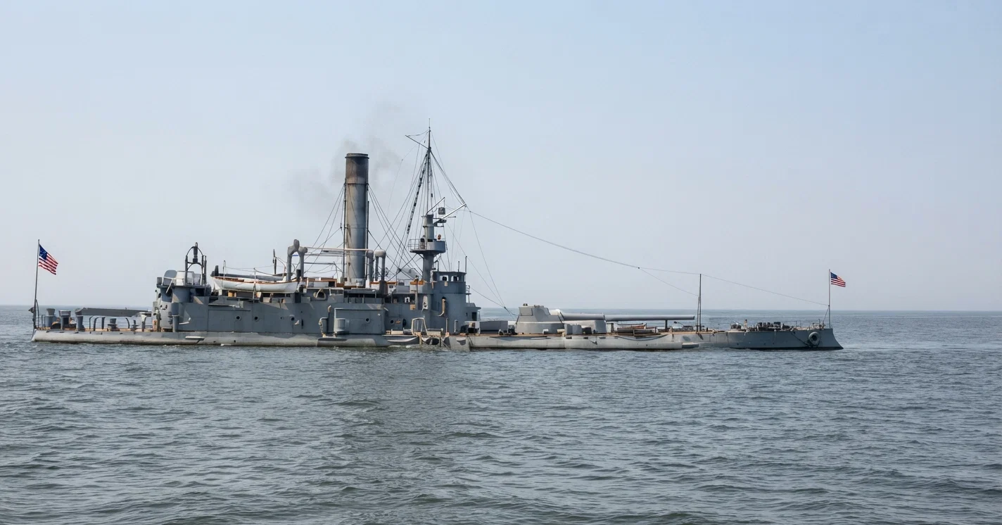 U. S. coast defense monitor "Wyoming." Displacement, 3,235 tons. Speed, 12 knots. Armor: belt, 11 inches; turrets, 11 inches; barbettes, 11 inches; deck, 1½ inches. Guns: two 12-inch; 4 4-inch rapid-fire; three 6-pounders; six 1-pounders; two colts. Whole number of monitors, 10.