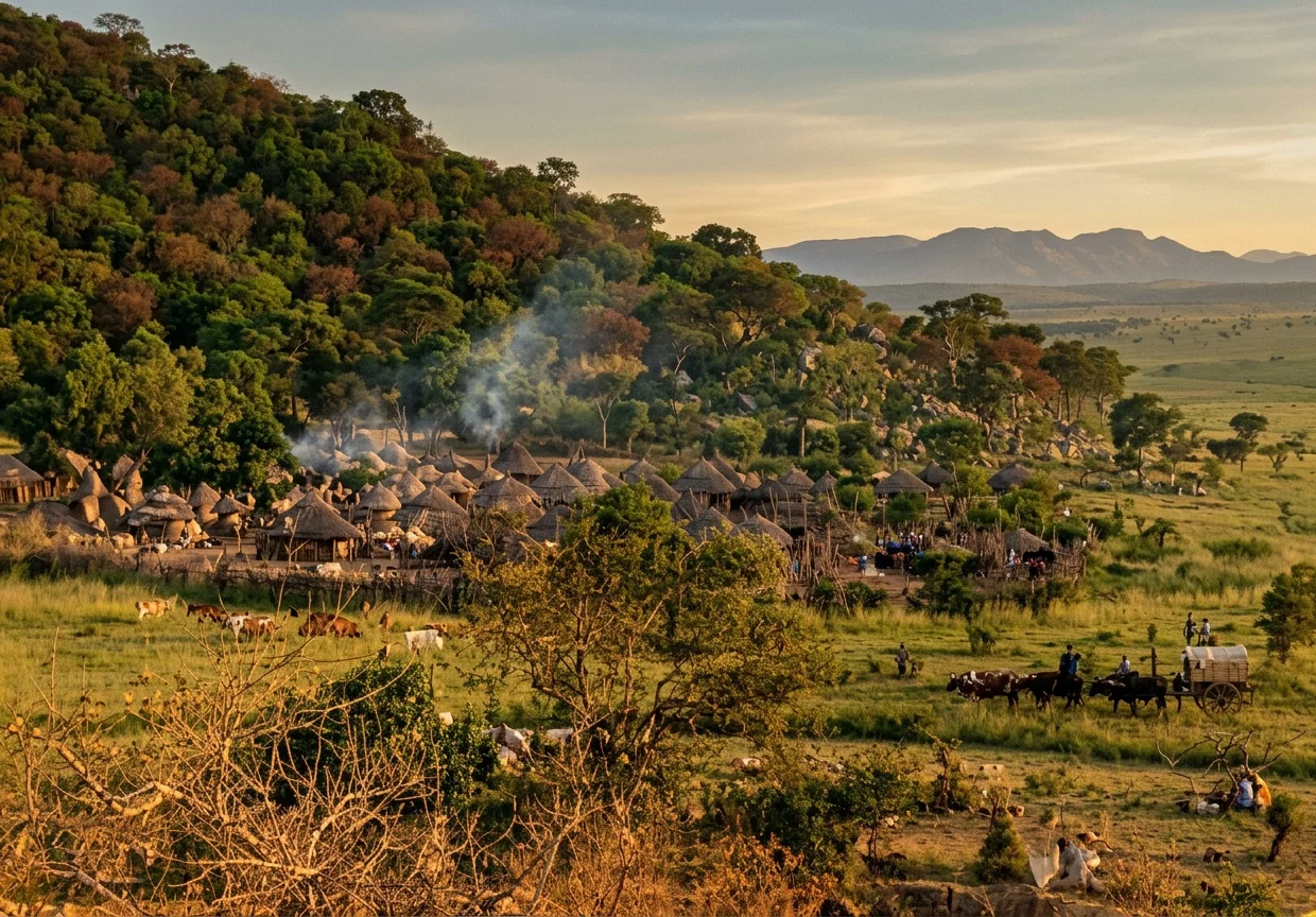AN AFRICAN VILLAGE