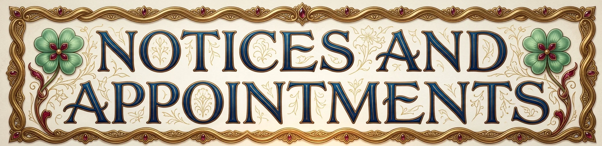 NOTICES AND APPOINTMENTS