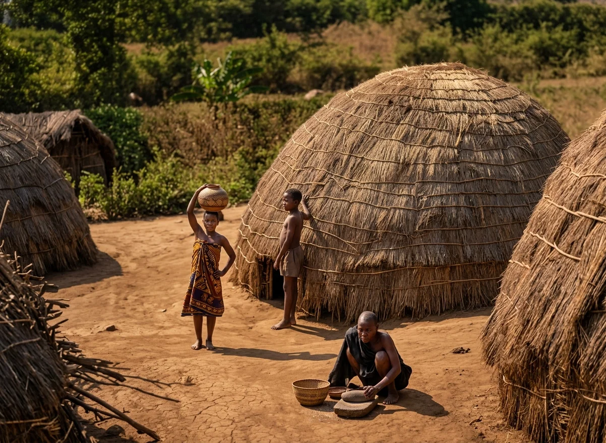 A CORNER OF AN AFRICAN VILLAGE