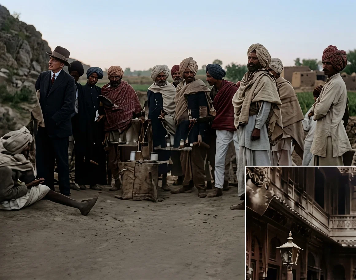 D. Man with a Native Worker Traveling
Through the Punjab