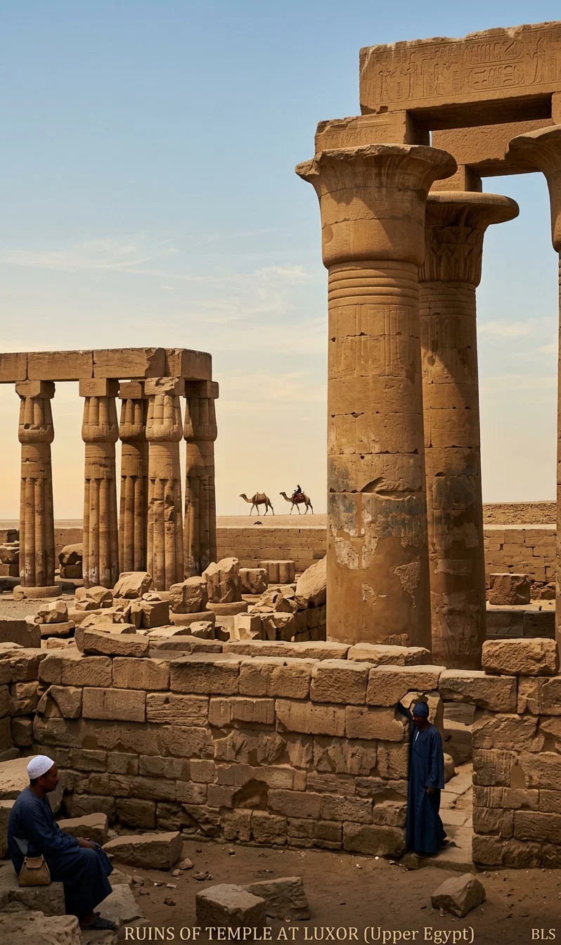 RUINS OF TEMPLE AT LUXOR, EGYPT