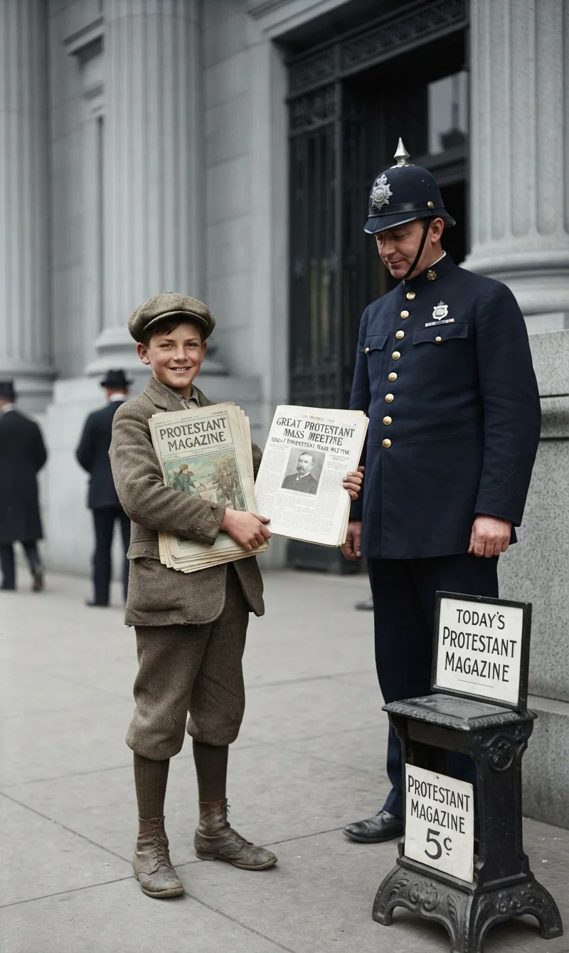 An Urgent Message From "Shorty," A Successful "Newsboy" at the United States Treasury Building. We Now Have His Standing Order for 100 Copies of the "Protestant" per Month.