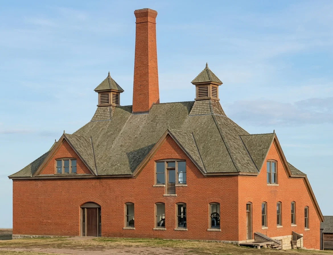 THE BUILDING WHICH WAS BURNED