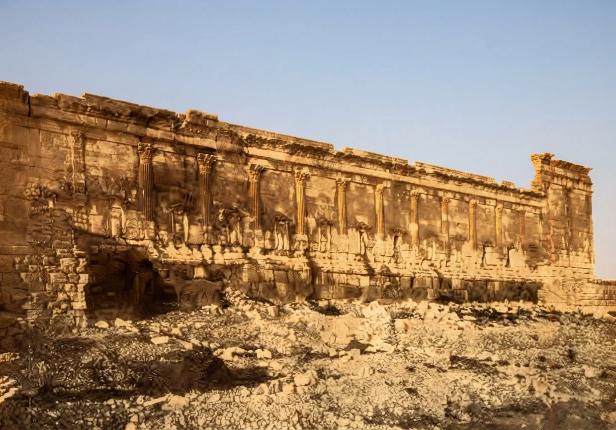 Ruins of Ancient Sun-temple at Palmyra.