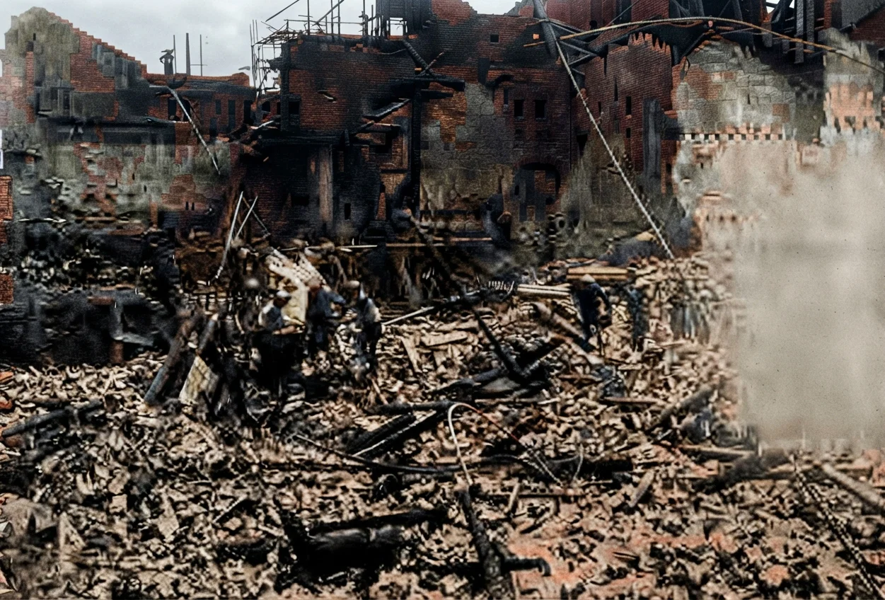 WRECKAGE FROM THE TYPHOON IN SHANGHAI, CHINA
