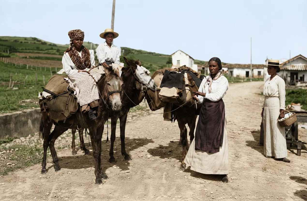 Porto Rico Women on the Way to Market.