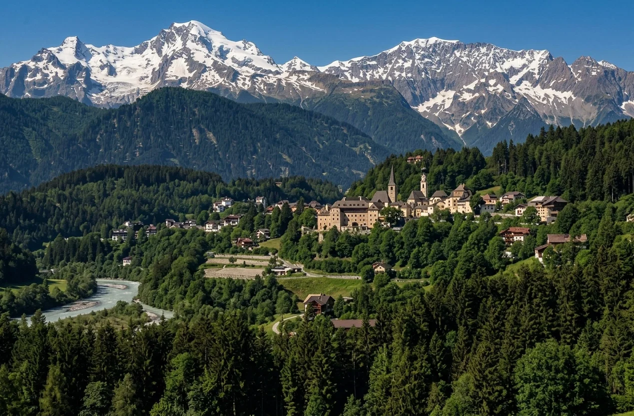 A VILLAGE IN THE AUSTRIAN ALPS