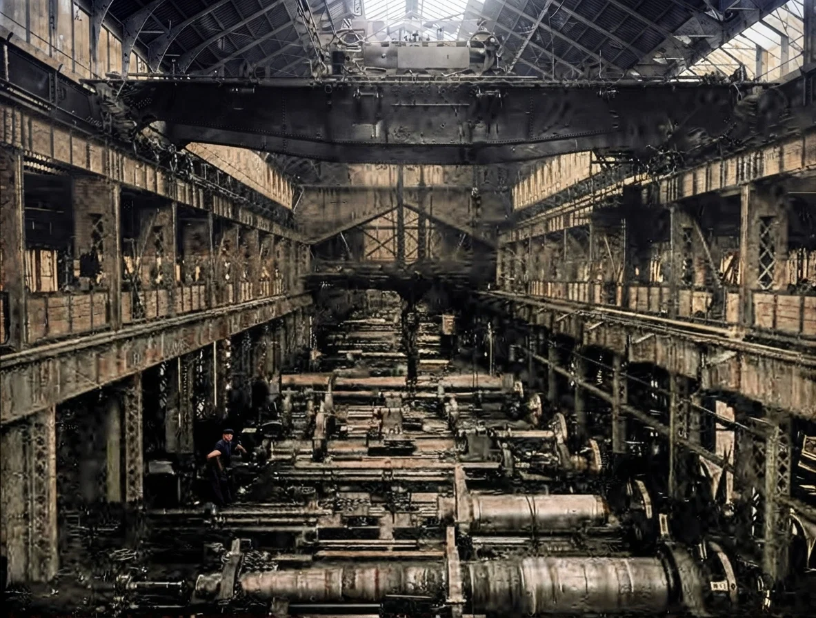 A Great Crane in the Famous Krupp Gun Works,