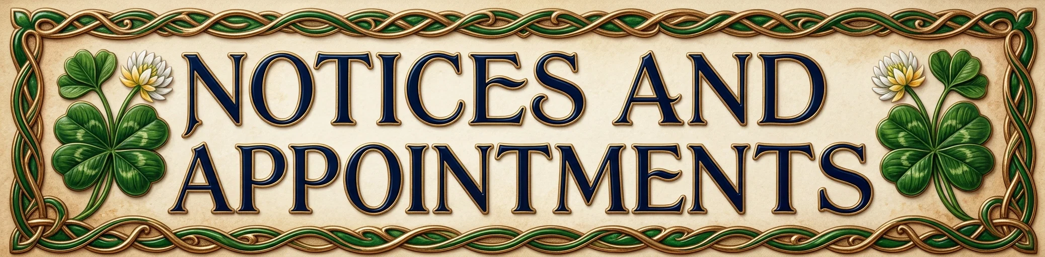 NOTICES AND APPOINTMENTS