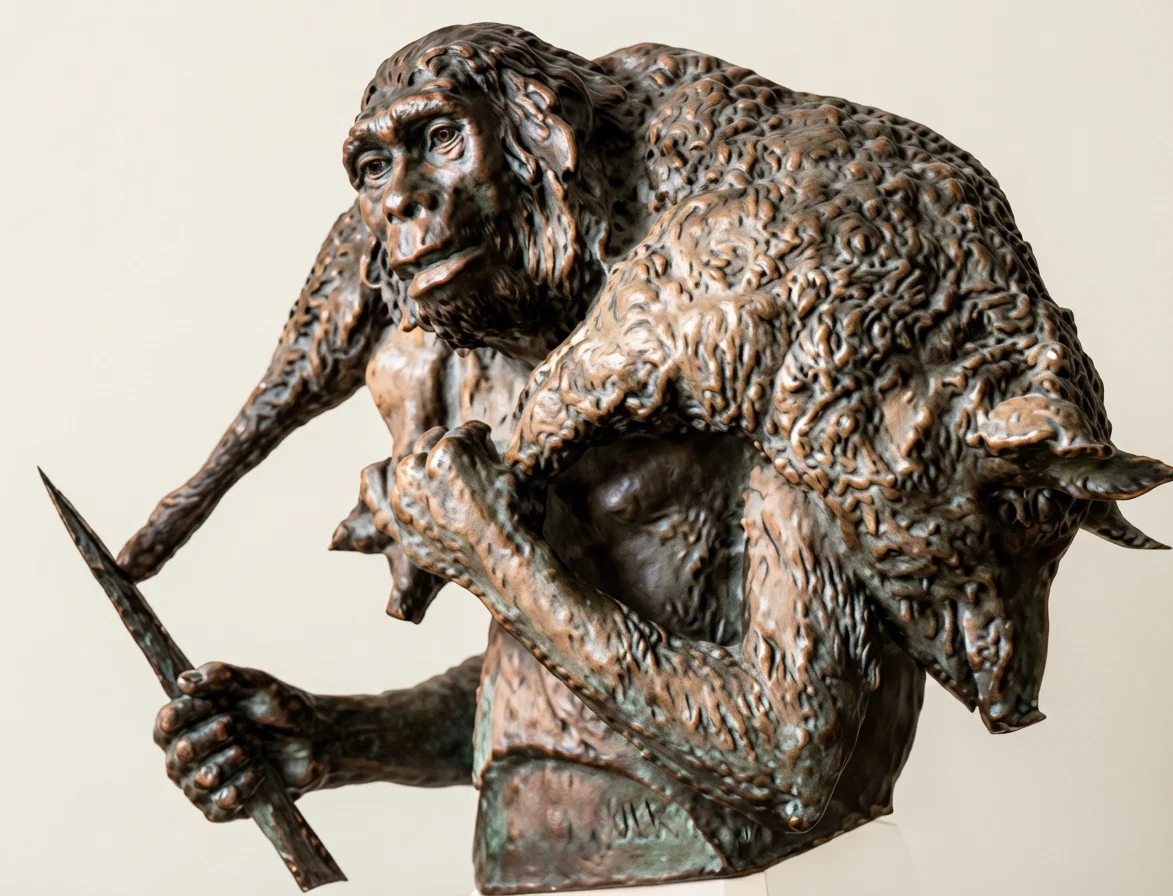 Restoration of the man of Heidelberg, by the Belgian artist Mascre, under the direction of Prof. A. Rutot, of Brussels.