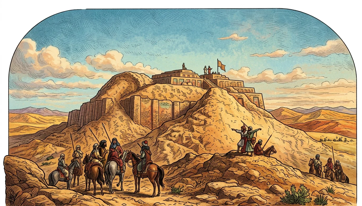 RUINS OF THE TEMPLE OF SIN, THE MOON GOD, AT MUGHEIR, OR “UR OF THE CHALDEES”