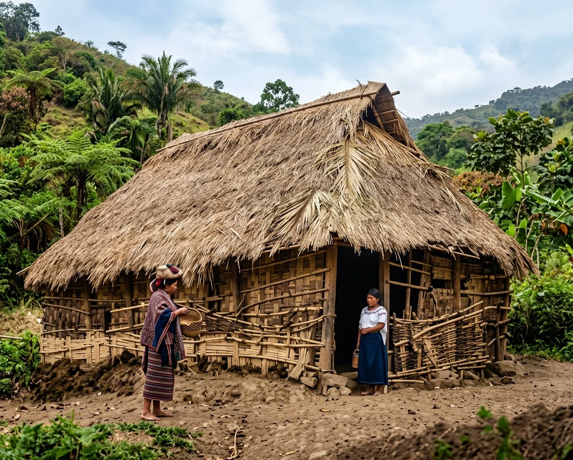Typical House of Ecuador Indians.