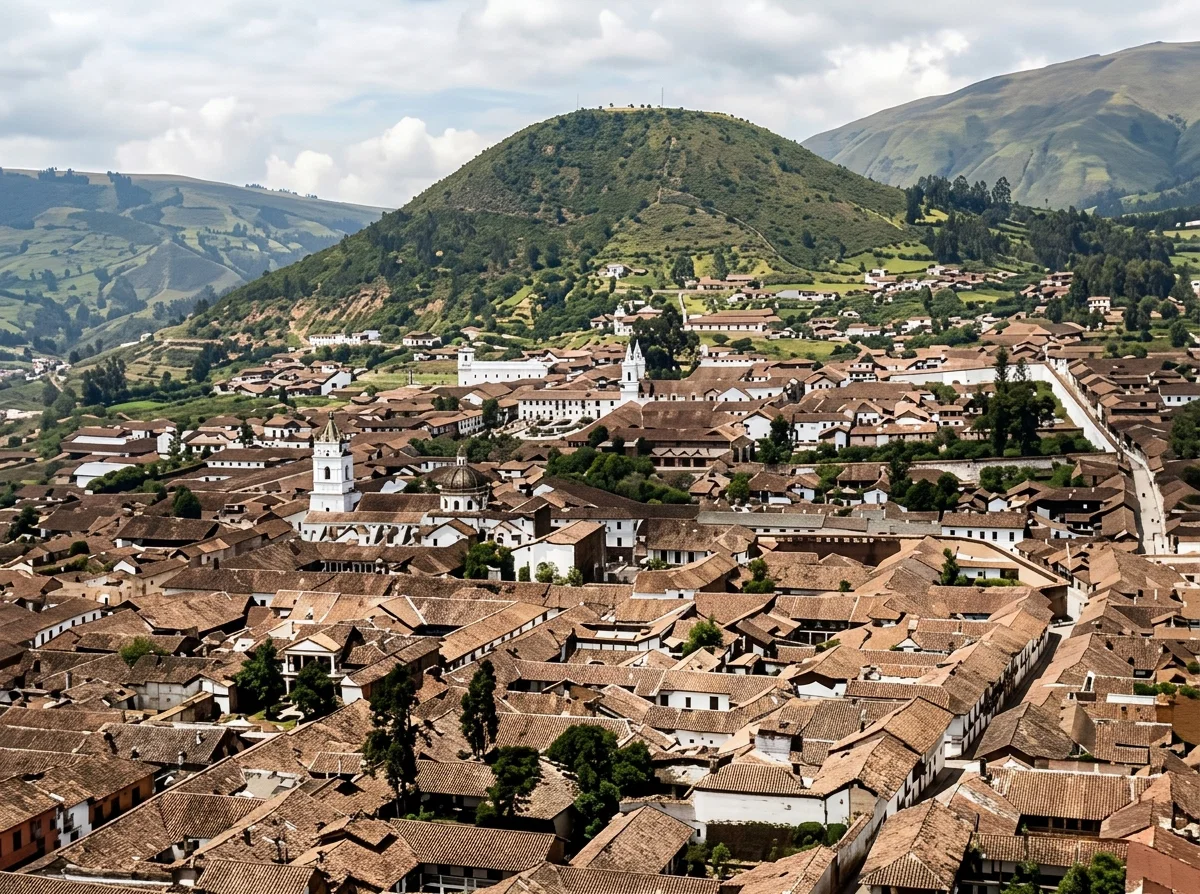 Panorama of Quito, Ecuador.