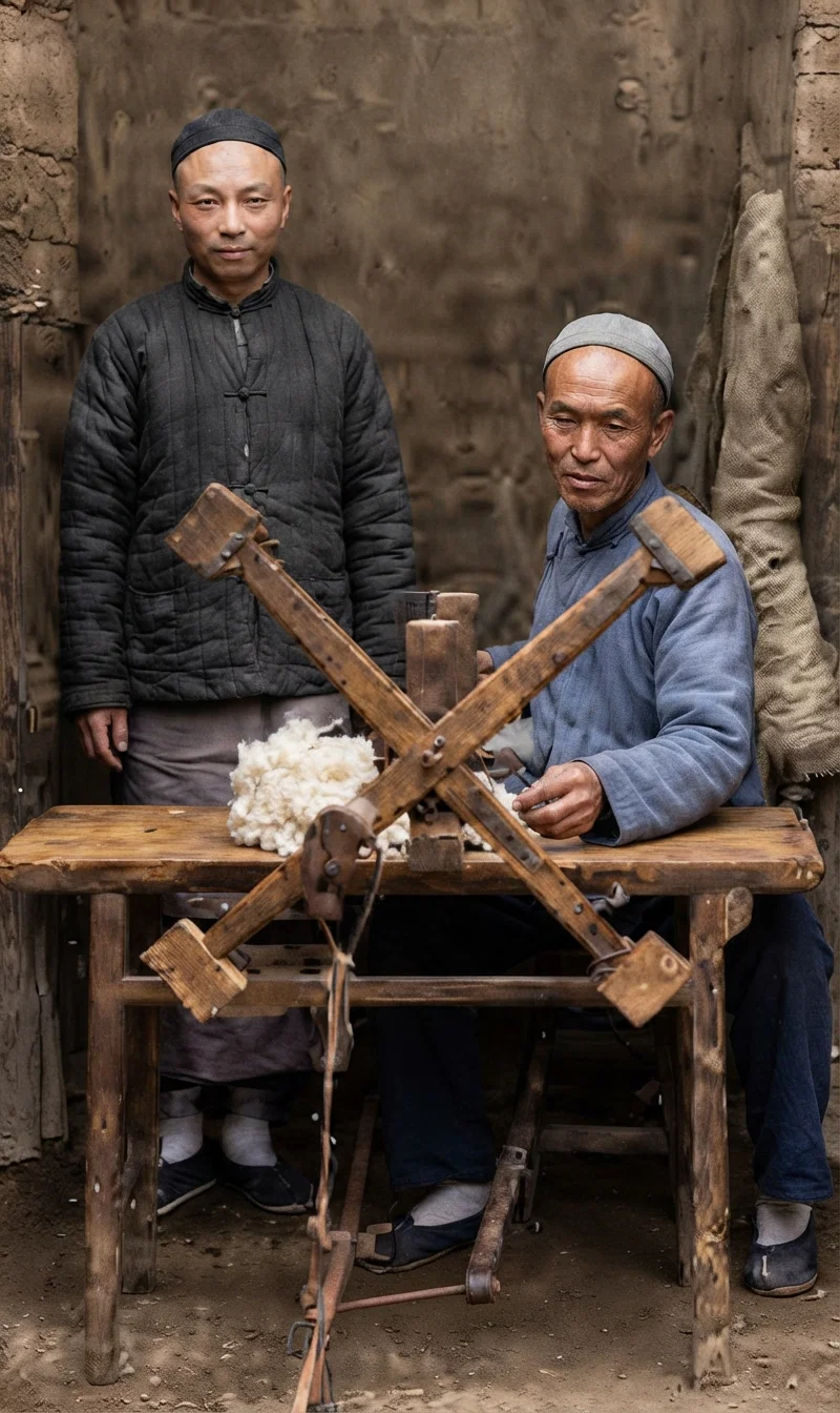 A Chinese reeling cotton in the old-fashioned way. It will not be long before the Orient, with improved machinery and methods, will be in fierce competition with the Occident. And this will not be an incentive to peace.
