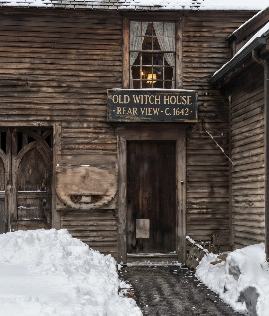 Rear View of "Old Witch House."