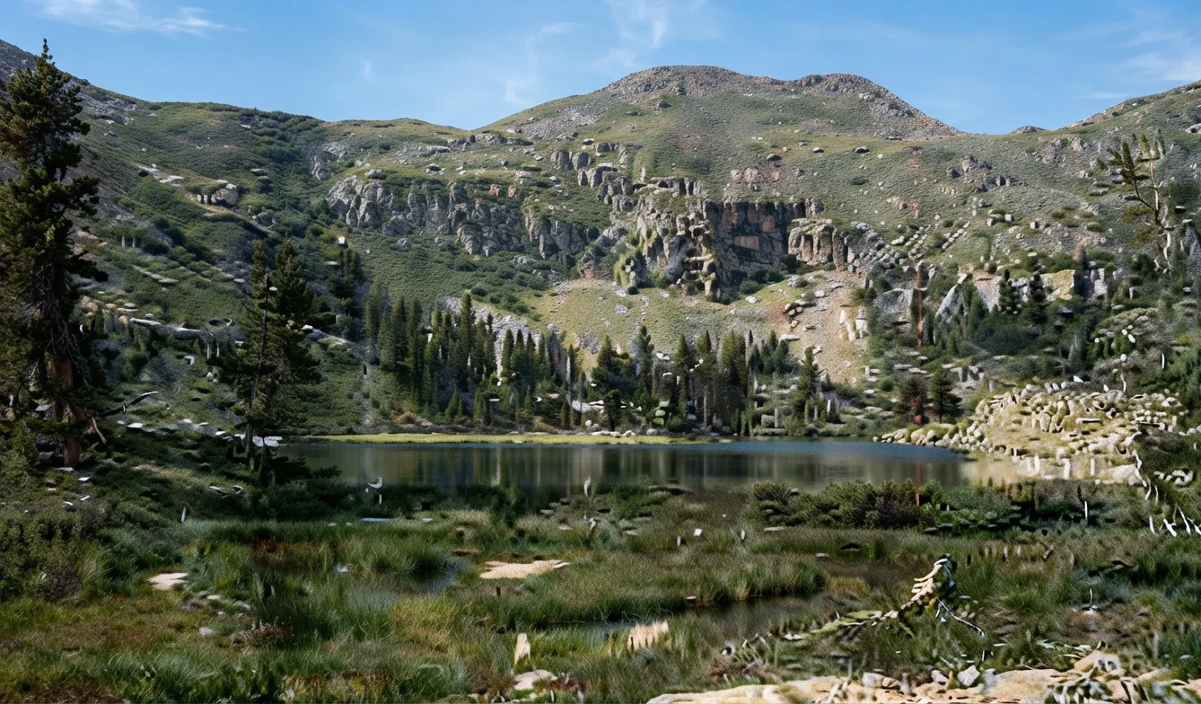 Lake Alta Morris, One of the Small, Picturesque California Lakes in the Lake Tahoe Region of the Sierra Nevada Mountains.
