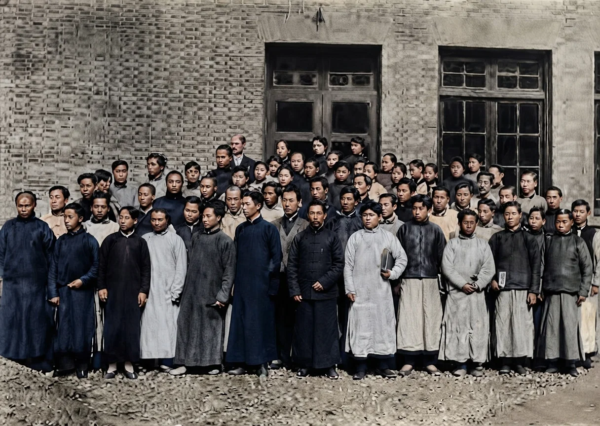 GROUP OF STUDENTS ATTENDING CHINA MISSION TRAINING-SCHOOL, SHANGHAI
