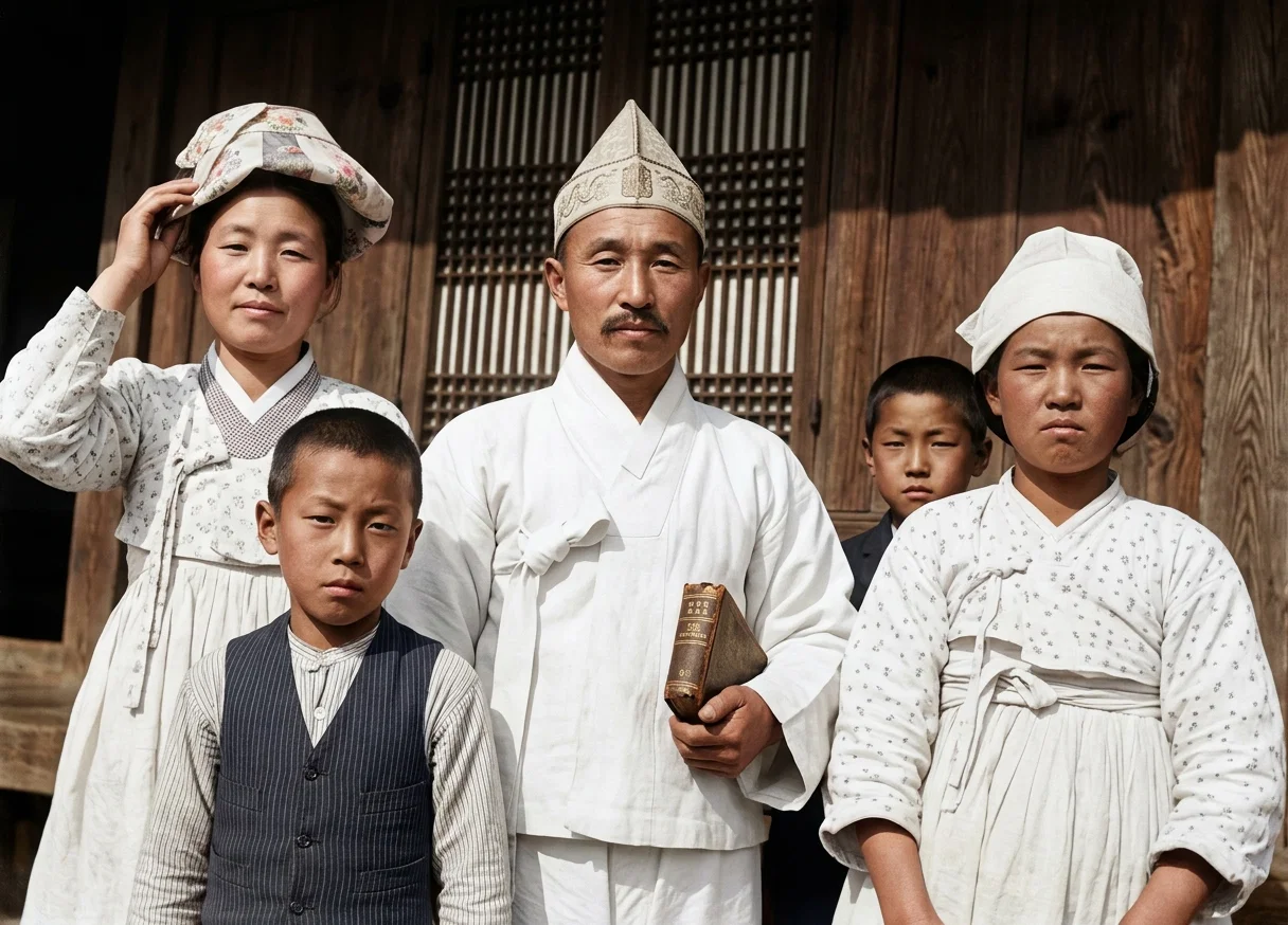 PREACHER LE PONG SEUNG AND FAMILY, SUNDUL, KOREA