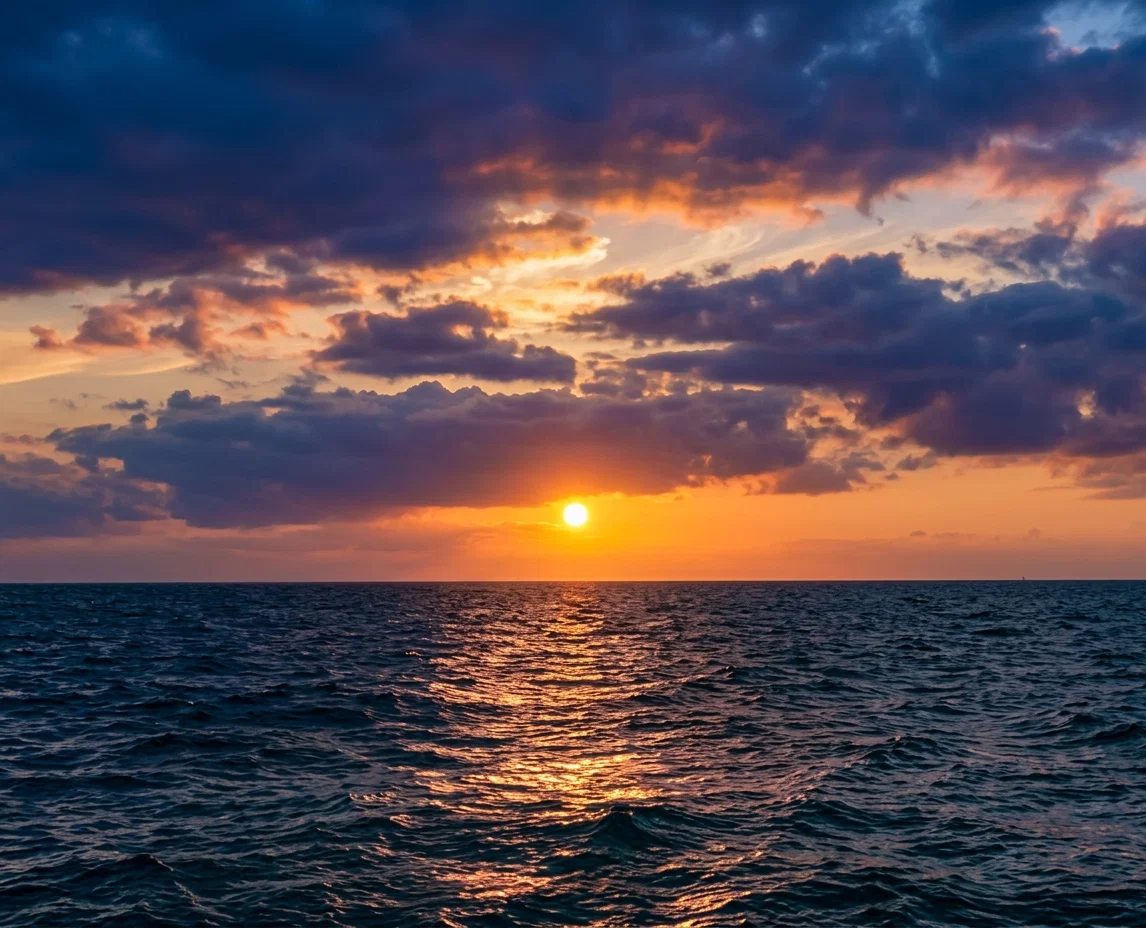 NEAR SUNSET ON GULF OF MEXICO