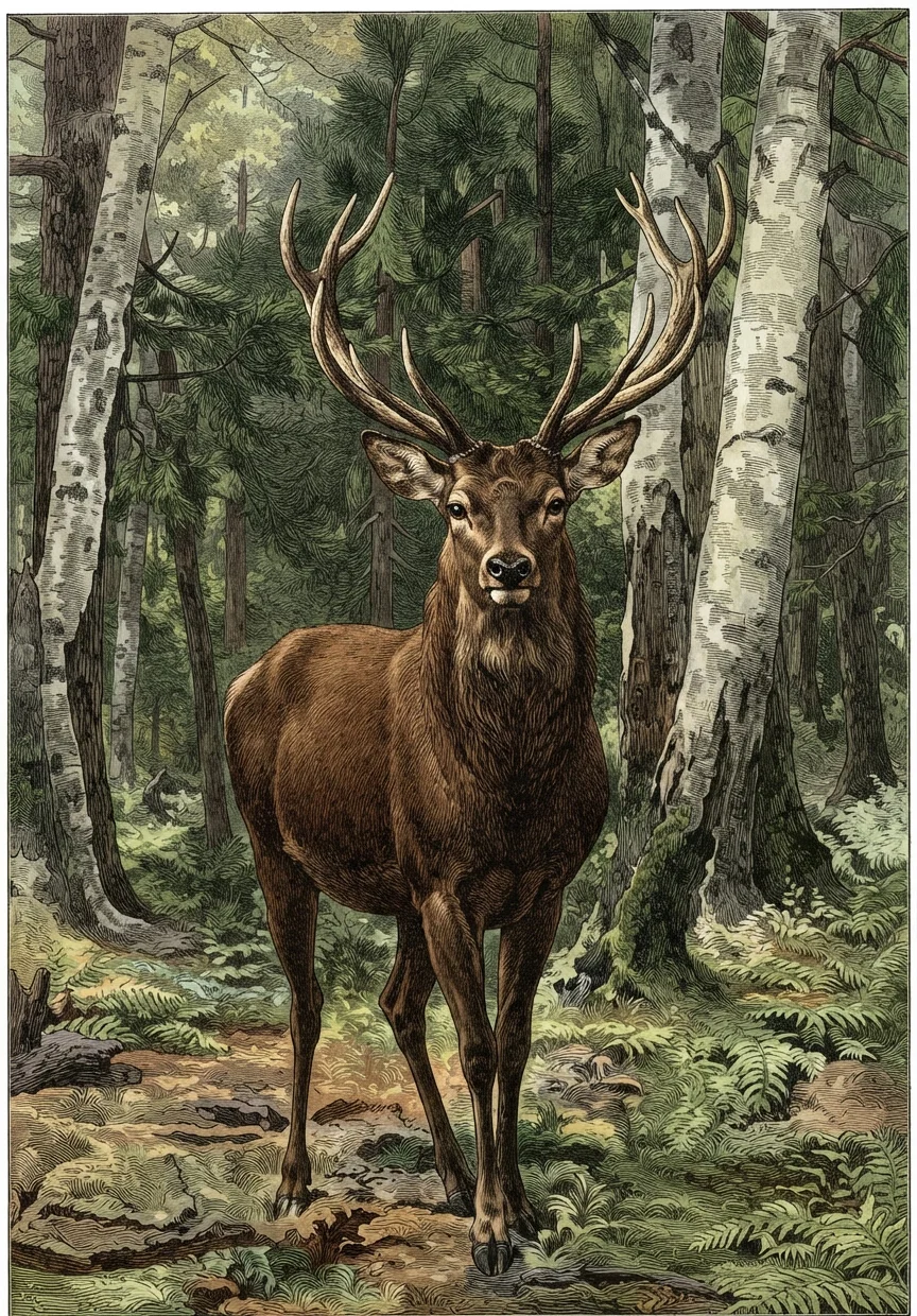 About one-seventh actual size