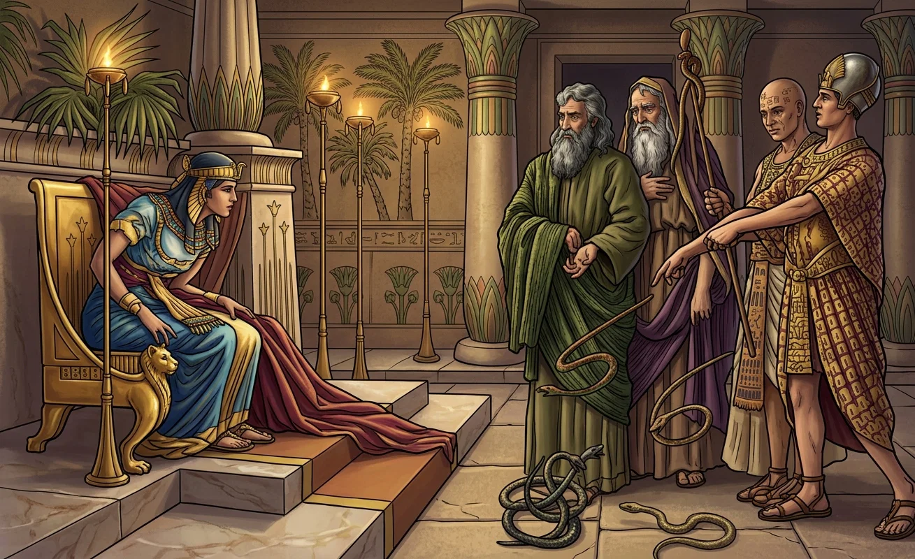 PHARAOH'S MAGICIANS COUNTERFEITING THE WORK OF GOD