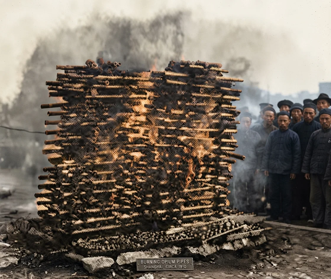 BURNING OPIUM PIPES