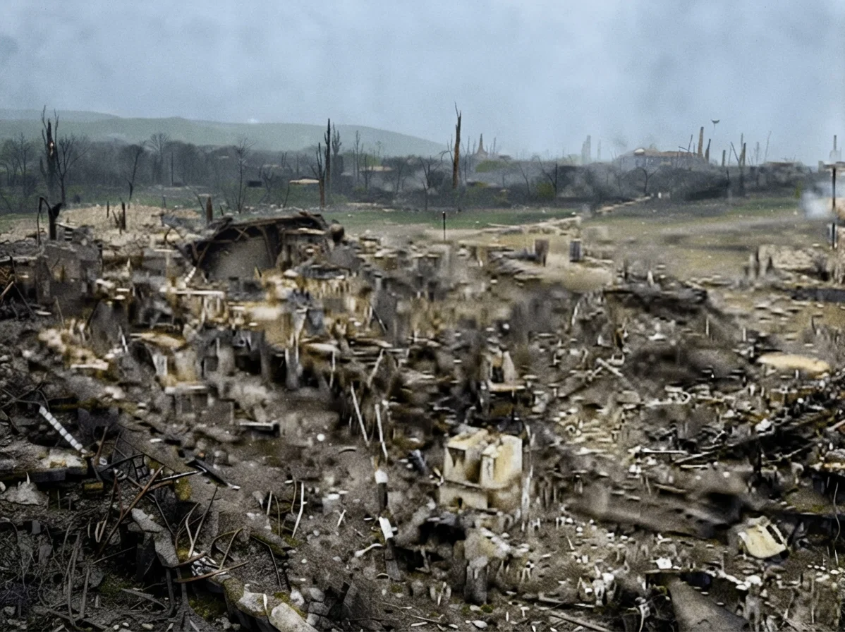 Portion of the Wrecked Town.