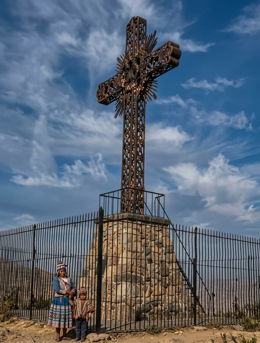 THE GREAT CRUCIFIX ON MT. CRISTOBAL, ERECTED IN MEMORY OF POPE LEO XIII