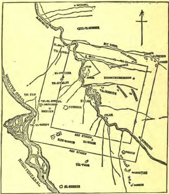 Chart of the Country around Babylon with Limits of the Ancient City according to Opport.