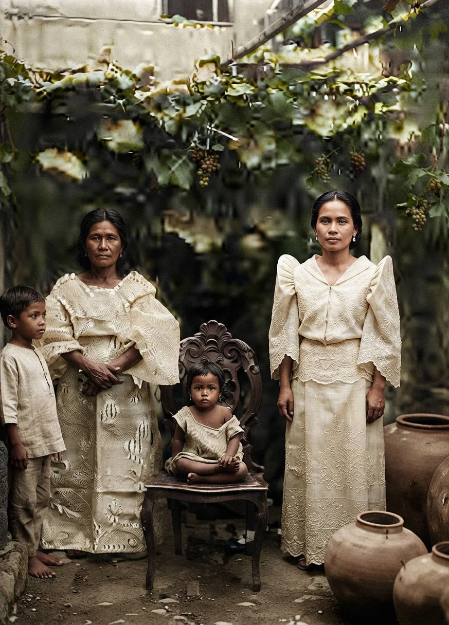 A Filipino Mother and Three Children.