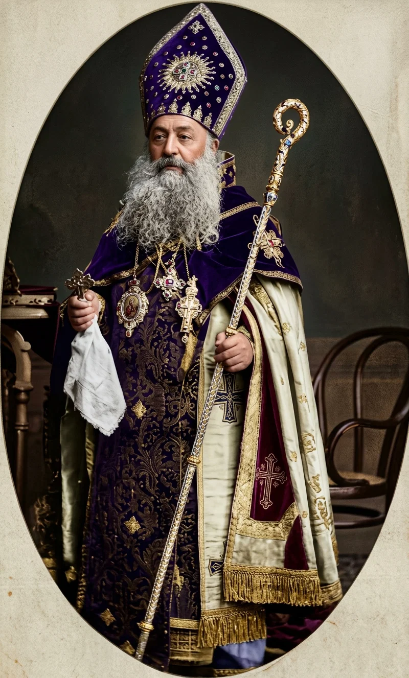 The Patriarch of the Greek Church at Constantinople, in his official robes.