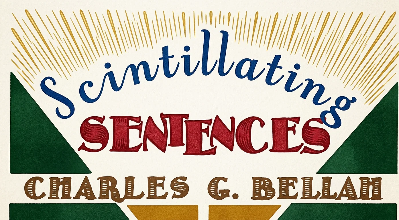 Scintillating SENTENCES CHARLES G. BELLAMY
