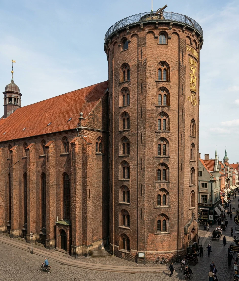 THE FAMOUS ROUND TOWER IN COPENHAGEN